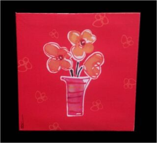 CUADRO DECORATIVO 8 X 8 PLG ROJO WESTLAND