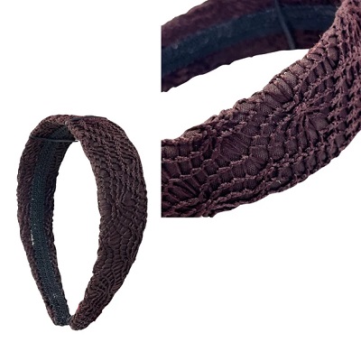 DIADEMA DE TELA COLOR CAFE REVLON 14 CM