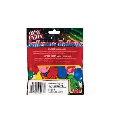 GLOBOS SURTIDOS 12 PC