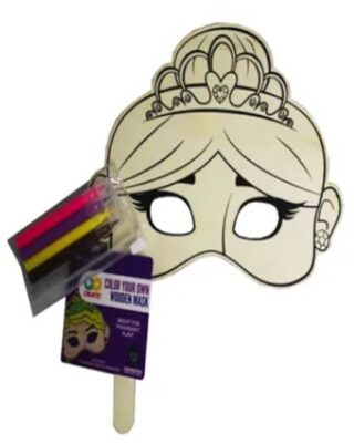 MASCARA DE MADERA PARA COLOREAR