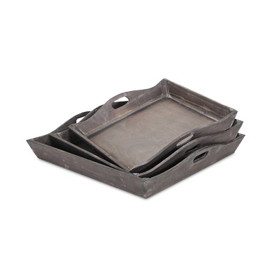 SET DE BANDEJAS DE MADERA