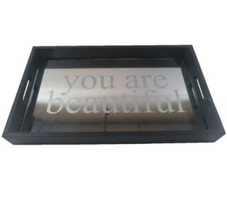 BANDEJA CON ESPEJO YOU ARE BEAUTIFUL