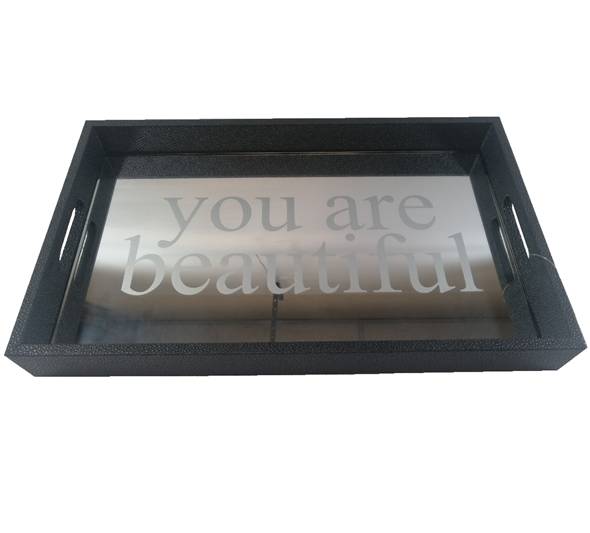 BANDEJA CON ESPEJO YOU ARE BEAUTIFUL