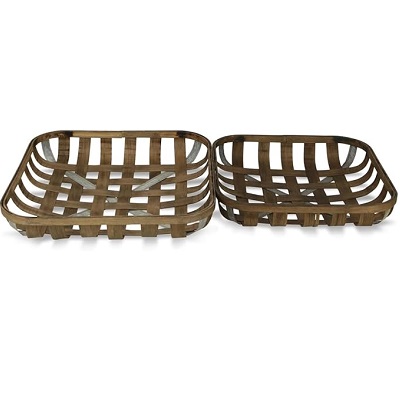 JUEGO DE BANDEJAS DECORATIVAS DE 2 PIEZAS