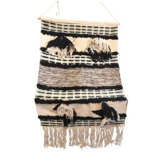 CORTINA DECORATIVA COLOR AZUL Y BEIGE 30 X 50 P