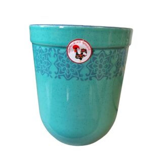 MACETA DE CERAMICA COLOR CELESTE 29 CM