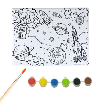 CUADRO DE PINTURA CON ACUARELAS 6 COLORES 20 X 15 CM