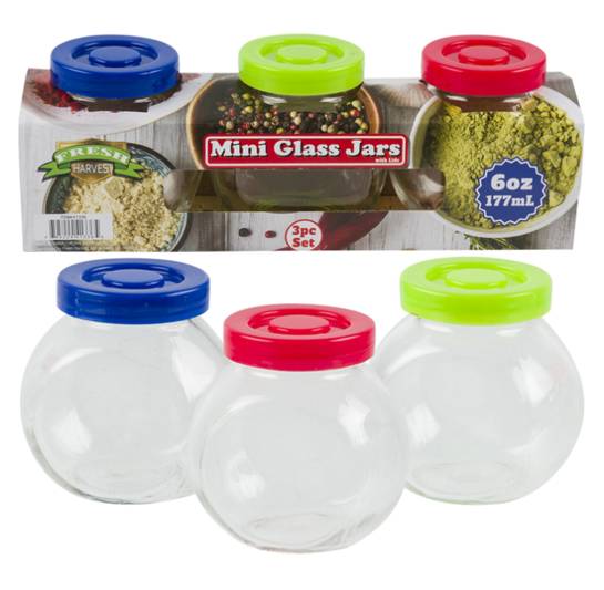 SET DE RECIPIENTES DE VIDRIO 3 PC 6 OZ