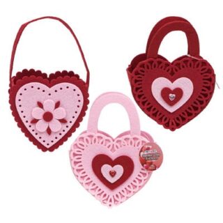 BOLSA SAN VALENTIN TERCIOPELO 14X15X8 CM