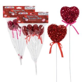 CORAZONES DECORATIVOS DIA DE SAN VALENTIN 4 PC 23 CM