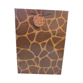 BOLSA PARA REGALO ESTILO PIEL DE JIRAFA 45.5X33 CM