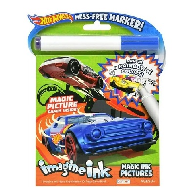 LIBRO PARA COLOREAR HOT WHEELS CON UN MARCADOR