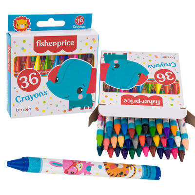 CAJA DE CRAYONES 36 PC FISHER PRICE
