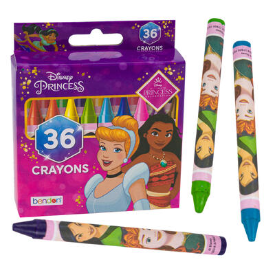 CAJA DE CRAYONES 36 PC DISNEY PRINCESS
