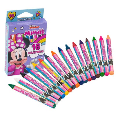 CRAYONES DE CERA 16 PC MINNIE