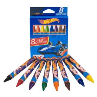 CAJA DE CRAYONES JUMBO 8 PC HOT WHEELS