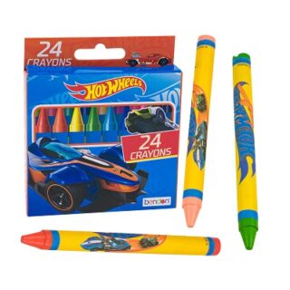CRAYONES DE CERA 24 PC HOTWEELS