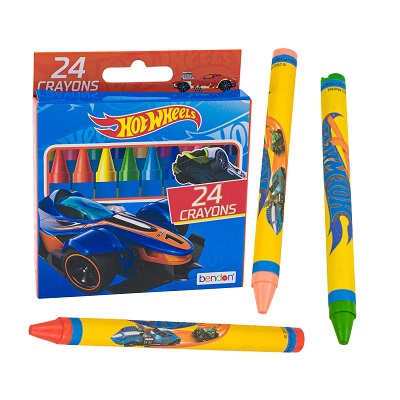 CRAYONES DE CERA 24 PC HOTWEELS