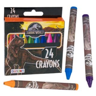 CRAYONES DE CERA 24 PC JURASSIC WORLD