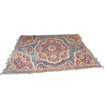 ALFOMBRA DE CHENILLA DE YUTE TEJIDA A MANO 1.8 X 2.7 MTS