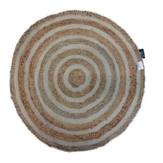 ALFOMBRA REDONDA DE YUTE 90 CM