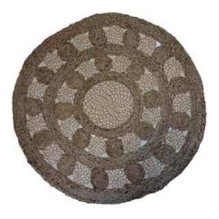 ALFOMBRA REDONDA DE YUTE 90 CM