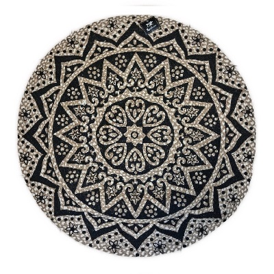 ALFOMBRA REDONDA DE YUTE 90 CM