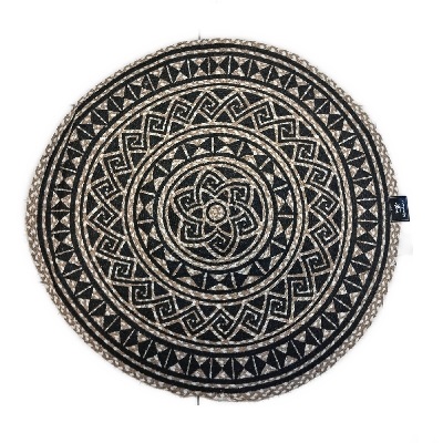 ALFOMBRA REDONDA DE YUTE 90 CM