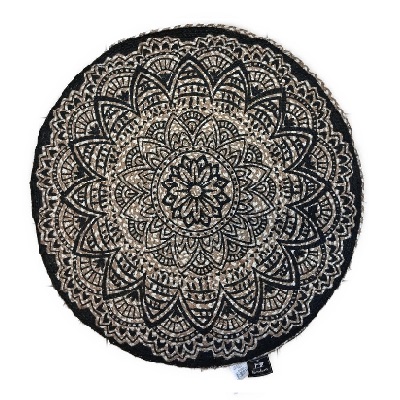 ALFOMBRA REDONDA DE YUTE 90 CM