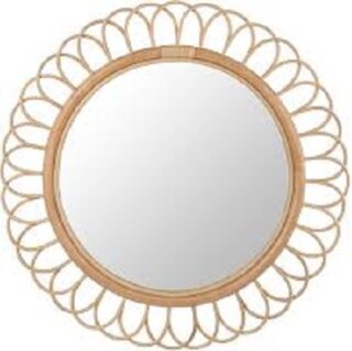 ESPEJO DECORATIVO DE PARED DE RATTAN 31,5 X 31,5 P