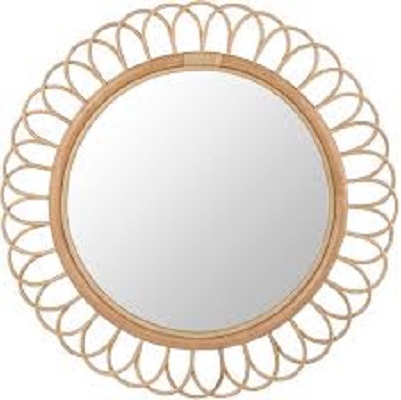 ESPEJO DECORATIVO DE PARED DE RATTAN 31,5 X 31,5 P