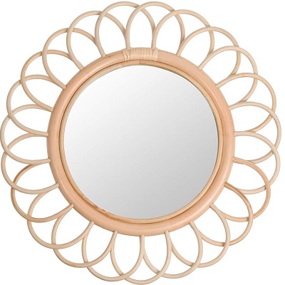 EDSPEJO DECORATIVO DE PARED RATAN 23,5 x 23,5 P