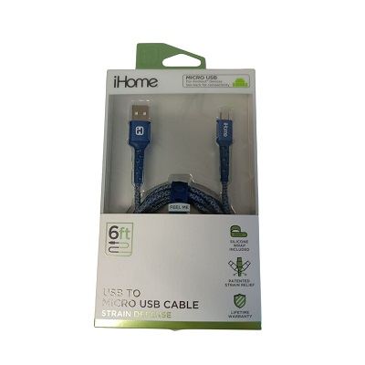 CABLE DE TELEFONO MICRO USB 6 PULGADAS