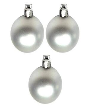 BOMBAS NAVIDEÑAS CON PUNTOS BRILLANTES 6 CM 3 PC
