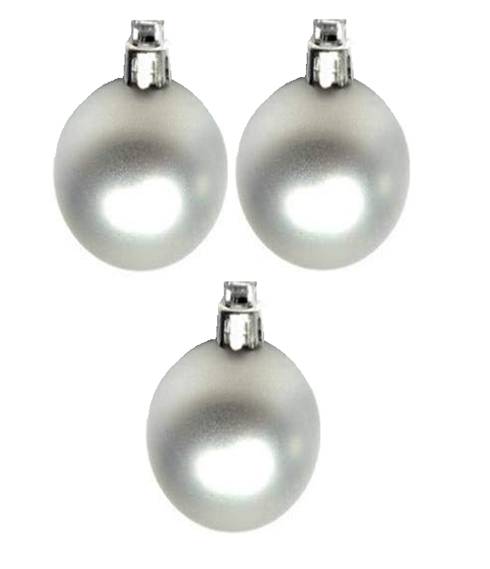 BOMBAS NAVIDEÑAS CON PUNTOS BRILLANTES 6 CM 3 PC