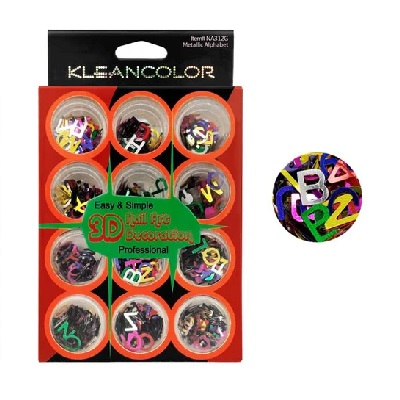 DECORACION PARA UÑAS DE ALFABETO METALICO