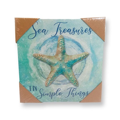 CUADRO DE ESTRELLA DE MAR 25 X 25 CM