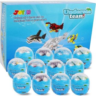 BLOQUES DE CONSTRUCCION DE ANIMALES MARINOS 12 PC