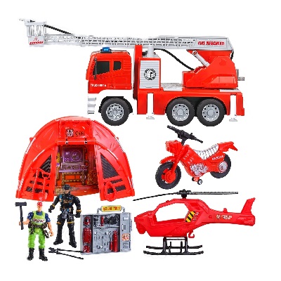 JUEGO DE VEHICULOS DE LA ESTACION DE BOMBEROS 7 PC