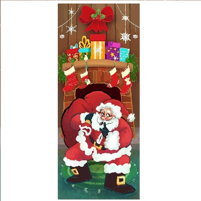 FUNDA NAVIDEÑA PARA PUERTA