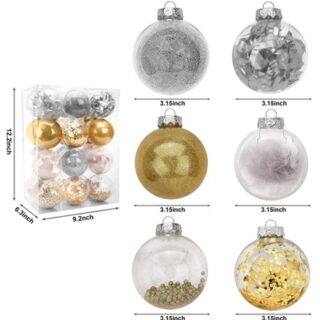 BOMBAS NAVIDEÑAS VARIOS DISEÑOS 24 PC