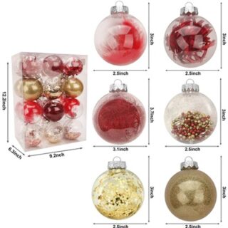 BOMBAS NAVIDEÑAS VARIOS ESTILOS 24 PC