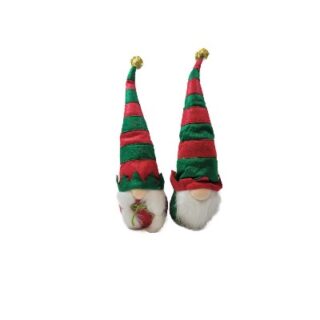 PAREJA DE ELFOS NAVIDEÑOS 2 PC 34 CM