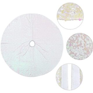 FALDA DE ARBOL CON LENTEJUELAS BRILLANTES 121.9 CM