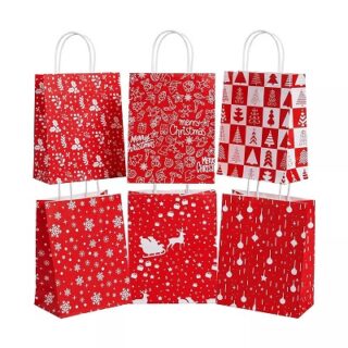 BOLSAS DE REGALO NAVIDEÑAS 23 X 18 CM DISEÑOS