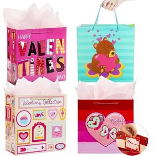 BOLSAS DE REGALO 30.3 X 30.3 CM AMOR Y AMISTAD