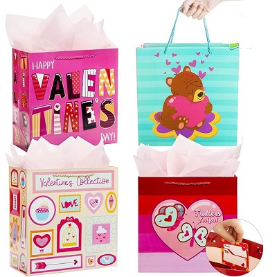 BOLSAS DE REGALO 30.3 X 30.3 CM AMOR Y AMISTAD