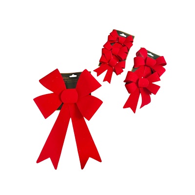 MOÑA DE TERCIOPELO NAVIDEÑO CHRISTMAS ELEGANCE 3 PC