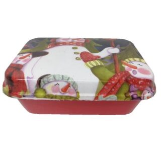 CAJA PLASTICA NAVIDEÑA PARA GALLETAS