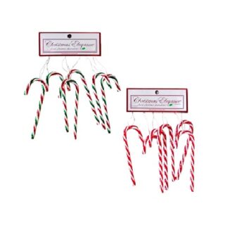 BASTONES NAVIDEÑOS PLASTICOS PARA DECORACION 6 PC